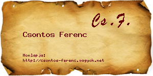 Csontos Ferenc névjegykártya