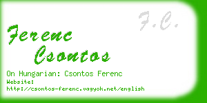 ferenc csontos business card